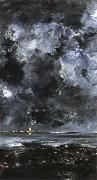 August Strindberg the city oil painting artist